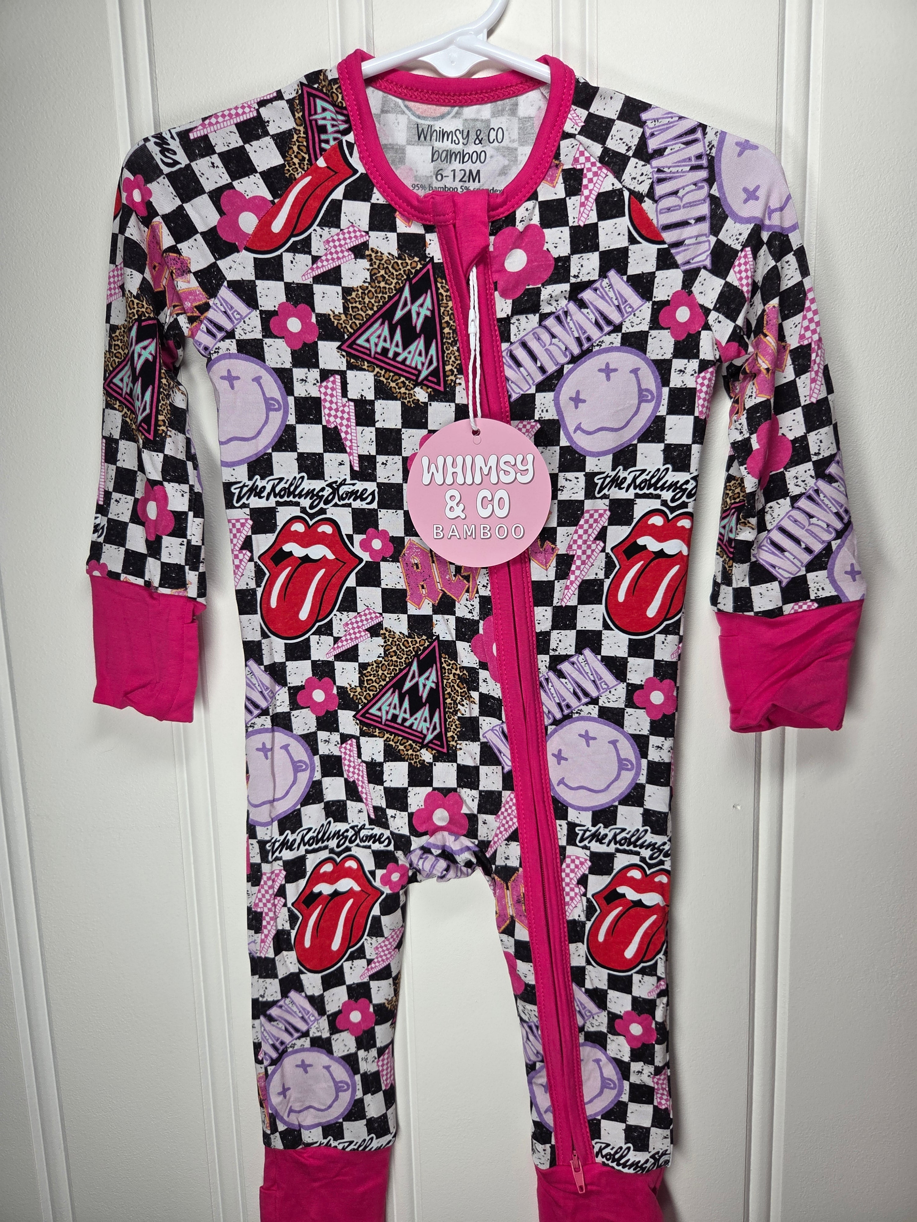 Pink Rock and roll girl zippy