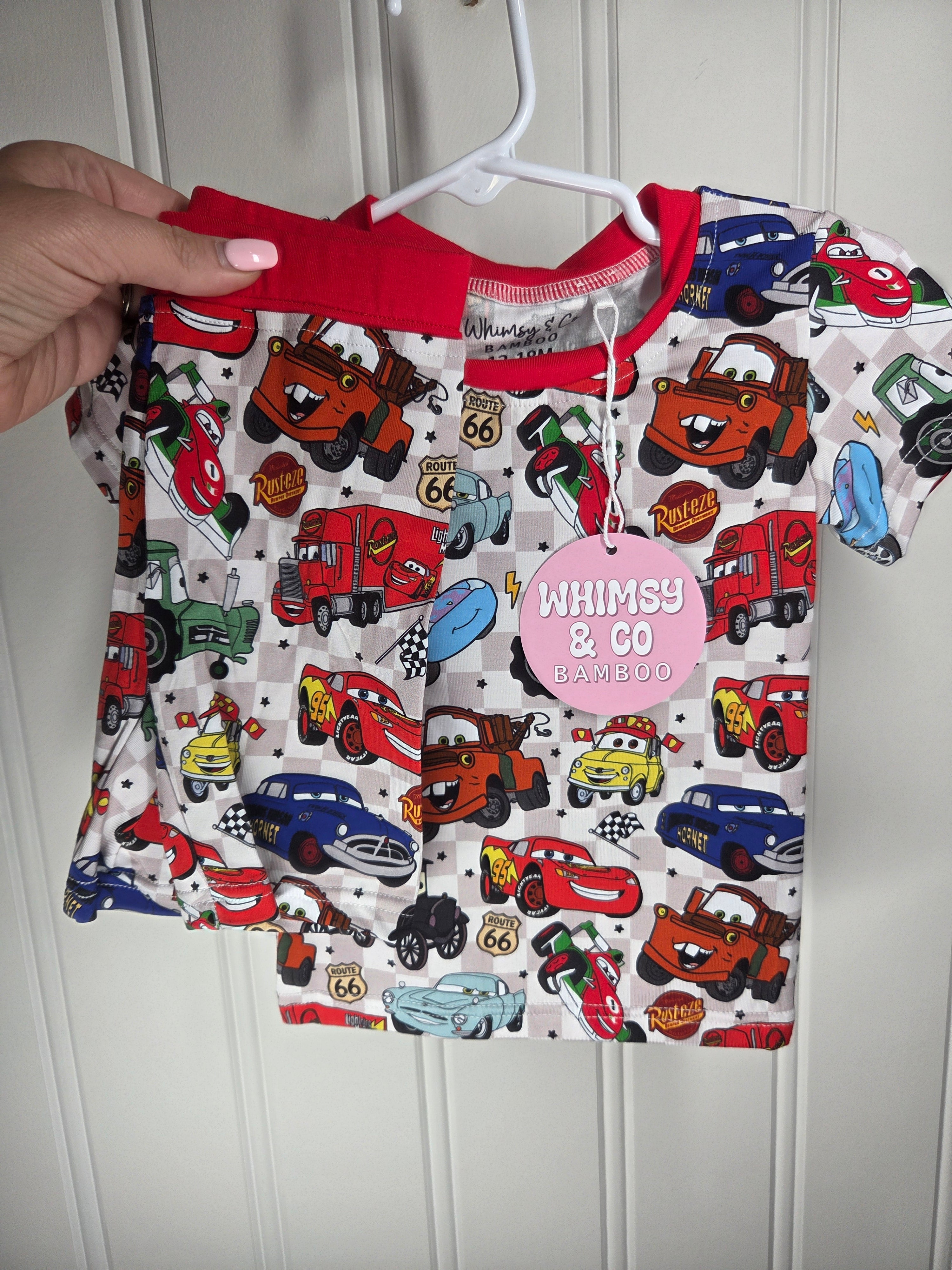 Cars 2pc checkered